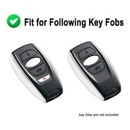 Soft TPU Remote Smart Car Key Fob Cover Case Fit for Subaru Legacy Forester Crosstrek Impreza WRX Ascent Outback Smart Remote 2019 2020 2021 (Red)