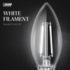 Feit Electric Exposed White Filament LED Bulbs, E12 Candelabra Base,