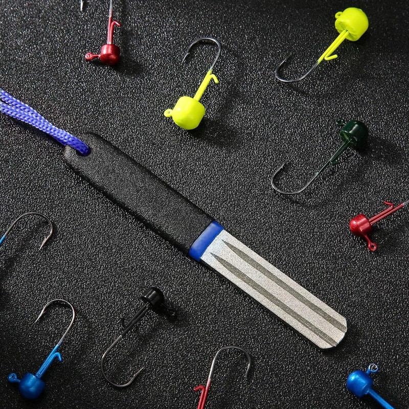 NICECONE V Groove Dart Sharpener Fishing Hook Sharpener, Double Sided