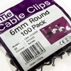 Round Brown 6 mm Cable Clips Secure Fasteners Cable [Pack