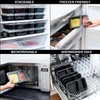 AMD Nexus [20 Pack, 32oz] 2 Compartment Plastic Meal Prep
