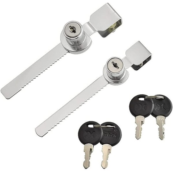 TANGMENGXI Sliding Glass Door Ratchet Lock with Chrome Finish, Keyed