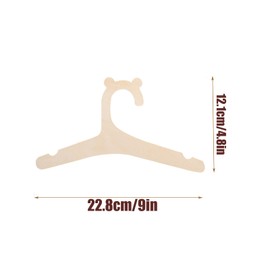 Vastsea Pack of 15 Wooden Clothes Hangers, Wooden Hangers for Hanging Small Clothes with Cute Bear Ears