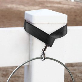 Harrison Howard 4PCS 22” Easily Packed Sturdy Nylon Bucket Straps for Hay Nets and Water Feeder Buckets-Black