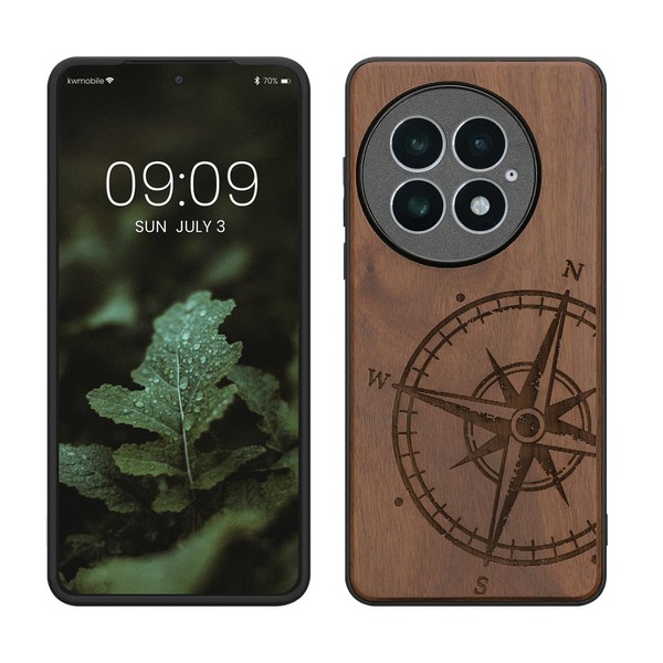 kwmobile Wood Case Compatible with OnePlus 13 Case - Cover