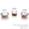 ELIVIA Grey Tealight Candle Holders - Set of 12, Round