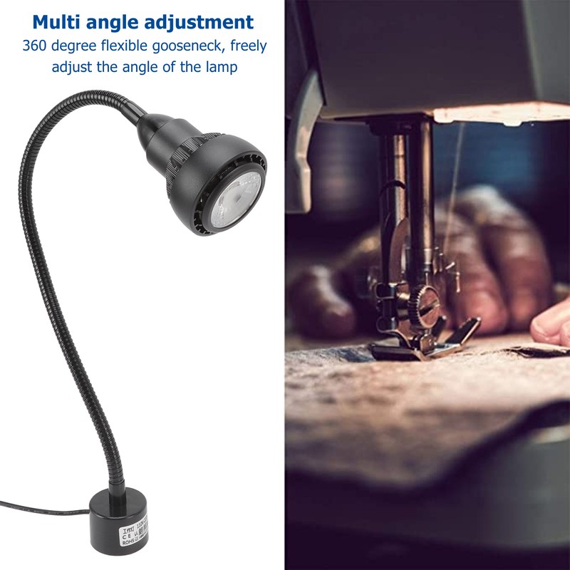 White Light Machine Tools Light 9W Flexible Gooseneck LED Work