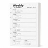 A5 Weekly Planner Inserts, Undated 6-Hole Refill Pages with Monday-Sunday