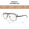 RB.Pilot Reading Glasses for Men Square Double Bridge Blue Light