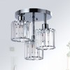 PAUFUL Semi Flush Mount Ceiling Light,3-Light Modern Close to Ceiling