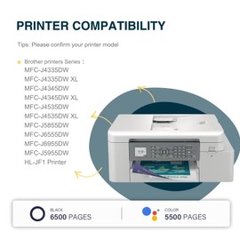 MANNERES LC406XL Ink Cartridges 4 Pack Replacement for Brother MFC-J4335DW MFC-J5855DW MFC-J6555DW MFC-J4535DW MFC-J6955DW MFC-J4345DW MFC-J5955DW - High Yields Black Cyan Magenta Yellow
