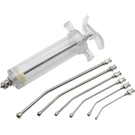 FULAIERGD 50 ml Syringe with 6 Pieces Harvest Tubes Baby Bird Cockatiel Budgie Parrot Pet Hand Rearing Feeding Syringes (50 ml)