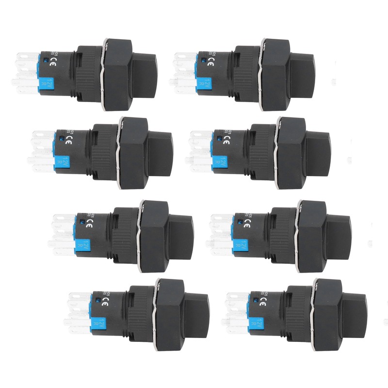 25Pcs Knob Selector Switch Self Locking 3 Speed with Light