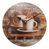 YOAI MDF Wooden Wall Clock Without Ticking Noises Silent Round