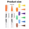 6 Color 3D Nail Art Pens Set, Kalolary Nail Point