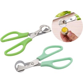 Green Stainless Steel Quail Egg Scissors,Egg Slicer Pigeon Clipper Shell Separator Quail Egg Peeler Egg Cracker Pigeon Bird Quail Egg Cutter Tool, Egg Separators, Kitchen Utensils and Gadgets