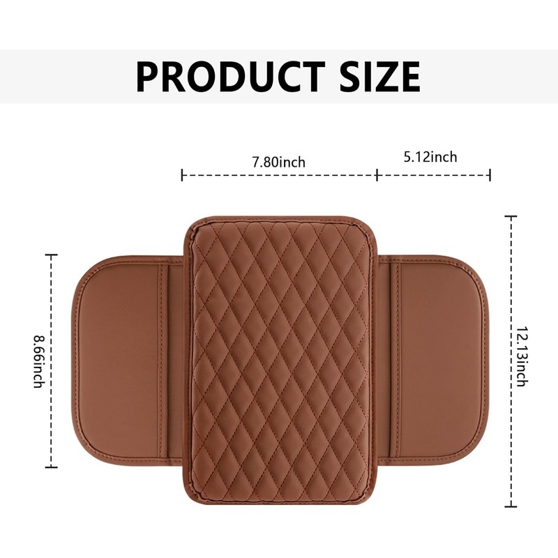 Upgraded Car Center Console Cover, Microfiber Leather Car Armrest Cover