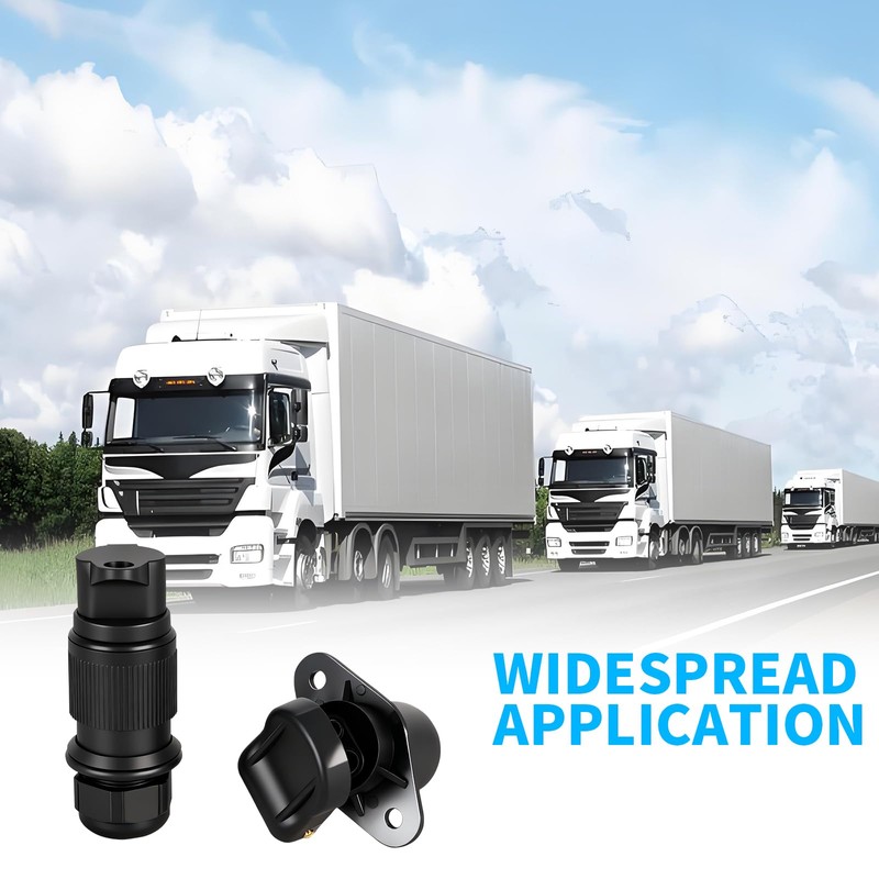 Yuanjoy 12 V 24 V Car Trailer Plug Socket 3-Pin