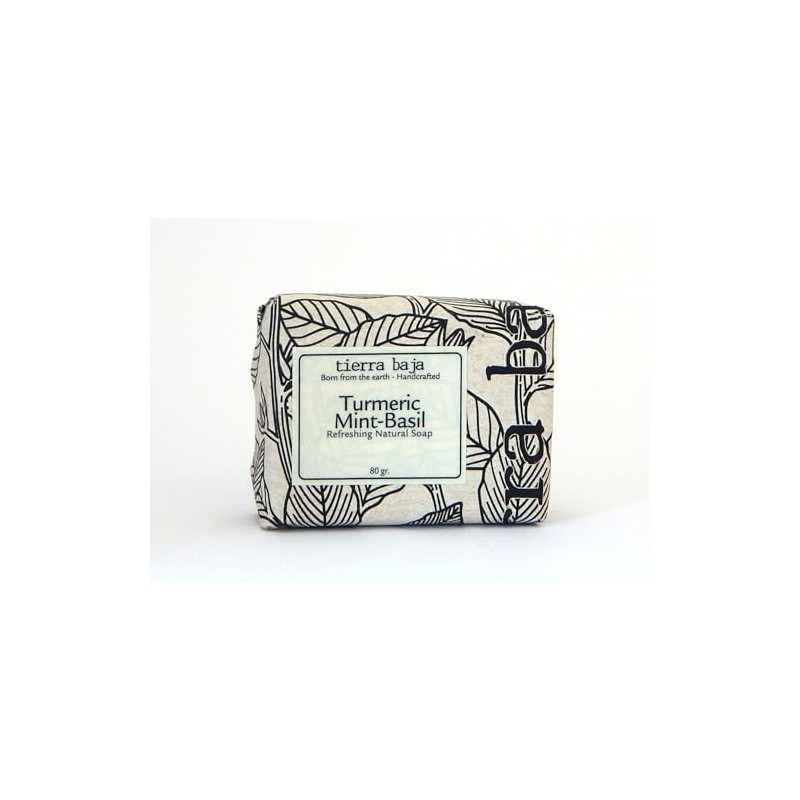 Jabón Natural de Menta y Cúrcuma 100g – Refrescante y