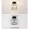 Vinilky Modern Crystal Chandelier Ceiling Light, Flush Lighting Fixture Ceiling