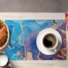 Jbofyee Marble Print Placemats Set of 6 Table Mats Tableware