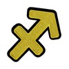 RECHERE Constellation Symbols Zodiac Embroidered Iron On Patch Applique (Sagittarius)