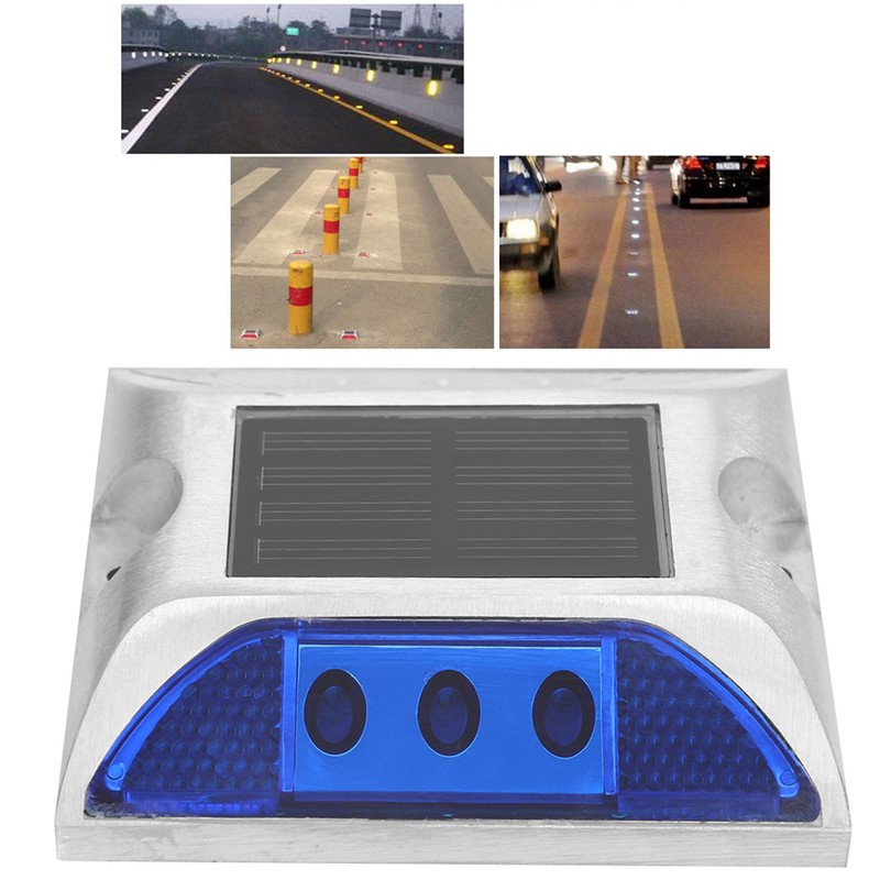 LED Solar Power Ground Marker Lights Waterproof Outdoor Driveway Road
