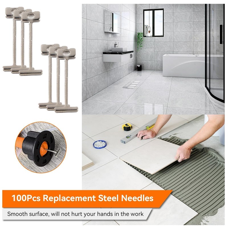 Agatige 100Pcs Replacement Steel Needles, Leveler Replaceable Pin T-Pins Reusable