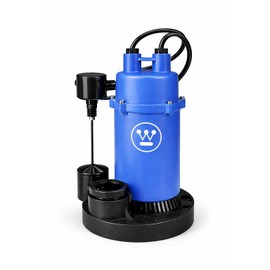 Westinghouse Sump Pump 1/3 HP 60 GPM Submersible Water Pump Automatic Vertical Float Switch Heavy Duty Basement Crawl Space Flood Removal Pump High Flow Water Drainage