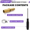 Josaton Straight Brass Barb Fitting Reducer 6Pcs Barb Splicer Fit
