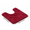 U-Shaped Bathroom Toilet Mat – Thick Plush Polyester Absorbent Rug