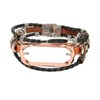 for Xiaomi Mi Band 7 Leather Strap Metal Snap Retro