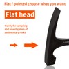 Boaby Professional Exploration Hammer One-piece Carbon Steel Flat Head Hammer