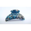 Bright blue abalone sea shell effect hair claw clip