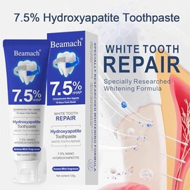 Beamach Hydroxyapatite Toothpaste, Nano 7.5% Hydroxyapatite Toothpaste, Whitening Tooth Repair, Protects Enamel and Strengthens Teeth, Fluoride-Free, 