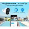 Sansco 2K 3MP Wifi Home Solar Security Camera Wireless Battery