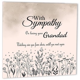 Sympathy Card - Grandad Condolences - Sorry for your Loss Card Bereavement