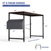 Pamray 47 Inch Computer Desk for Small Spaces with Storage