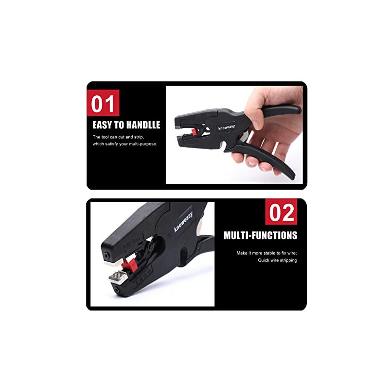 Knoweasy Pelacables y cortador automático, herramienta de pelado de cables