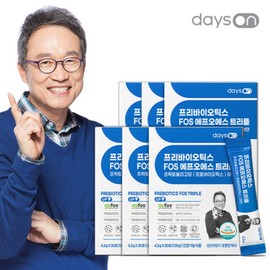 Days On Prebiotics FOS Triple, 129g, 6 pieces / 데이즈온 프리바이오틱스 에프오에스 트리플, 129g, 6개