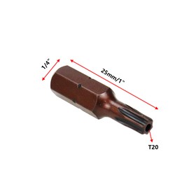 Rannb T20 Torx Bit Set Six Points Magnetic Security Torx Screwdriver Bits with 1/4" Hex Shank - 24pcs