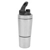 Protein Shaker Bottle with Scale Portable Stainless Steel Double Section