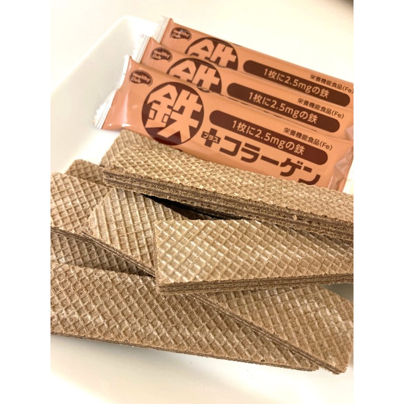 Hamada Confection Iron Plus Collagen Wafers, 36 Pieces