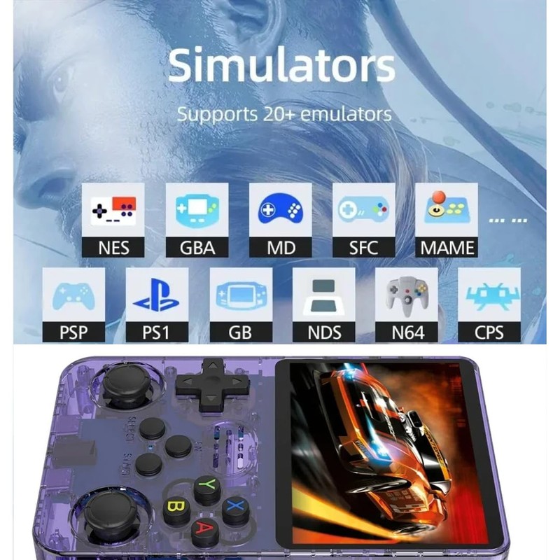 GameVibe R36S Handheld Retro Game Console, 3.5 Inch IPS Screen