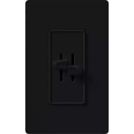 Lutron Skylark Dual Slide-to-Off Dimmer, 120 V, 2.5 A, 300 W, 1 P, Black