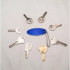 Unbranded LUGGAGE  TAG KEY TAG  WITH FREE PERSONALIZING  OVAL 2.5" X 1" WITH CHAIN