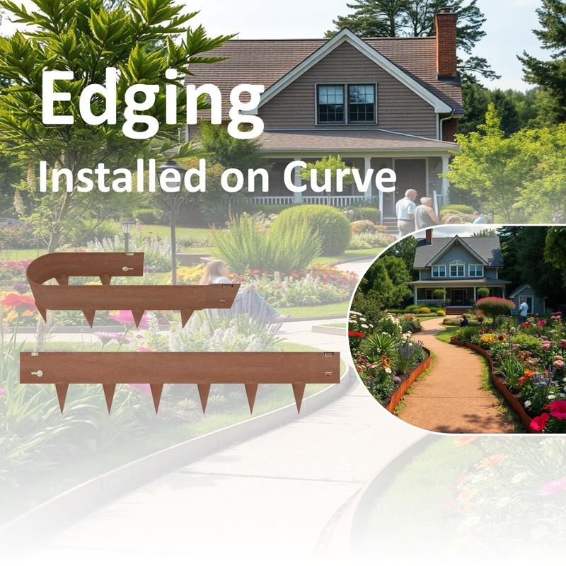 20ft (6-Pack) Cor-Ten Steel Landscape Edging – 40" x 8"