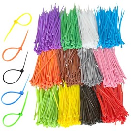 1200 bridas pequeñas con cierre, bridas de colores de 4 pulgadas, de nailon autobloqueable, de plástico, 12 colores, para el hogar, oficina, jardín, c