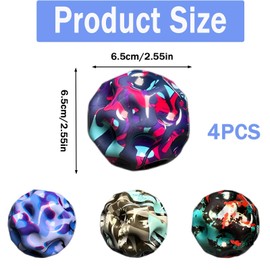 KxrTpx 4 Pcs Moon Ball, Spaceballs, Bouncing Ball High Bounce, Fun Stretchy & Durable, Ultra High Bouncy Balls for Sport Training, Indoor Outdoor Play(Blue, Purple, Gray, Black)