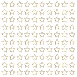 100pcs Star Paper Clips, Cute Star Paper Clips with Plating, Paperclips with Gold Star, Ideal for Document Classification, Suitable for Office, School Decorations